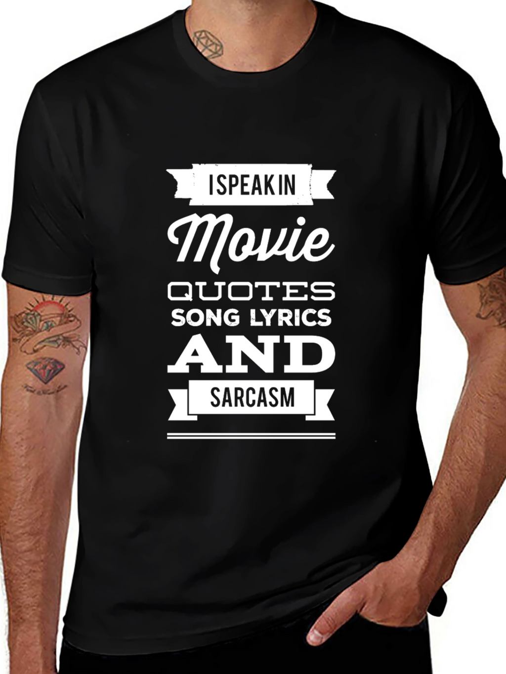 Movie Quotes & Sarcasm Black T-Shirt