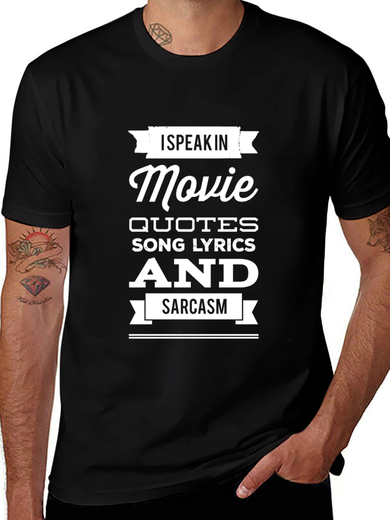 Movie Quotes & Sarcasm Black T-Shirt