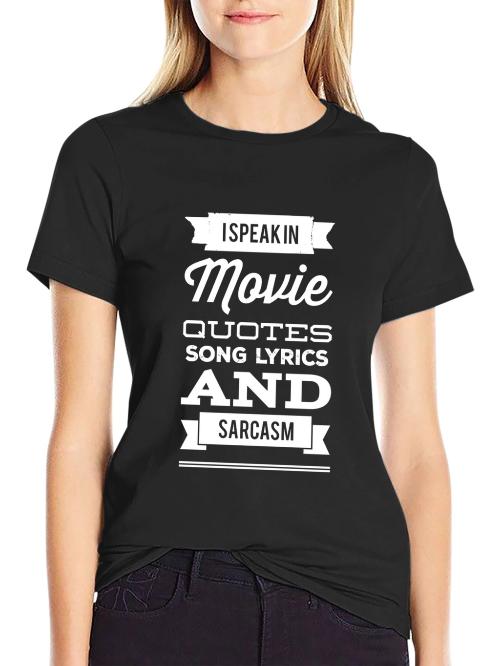 Movie Quotes & Sarcasm Black T-Shirt