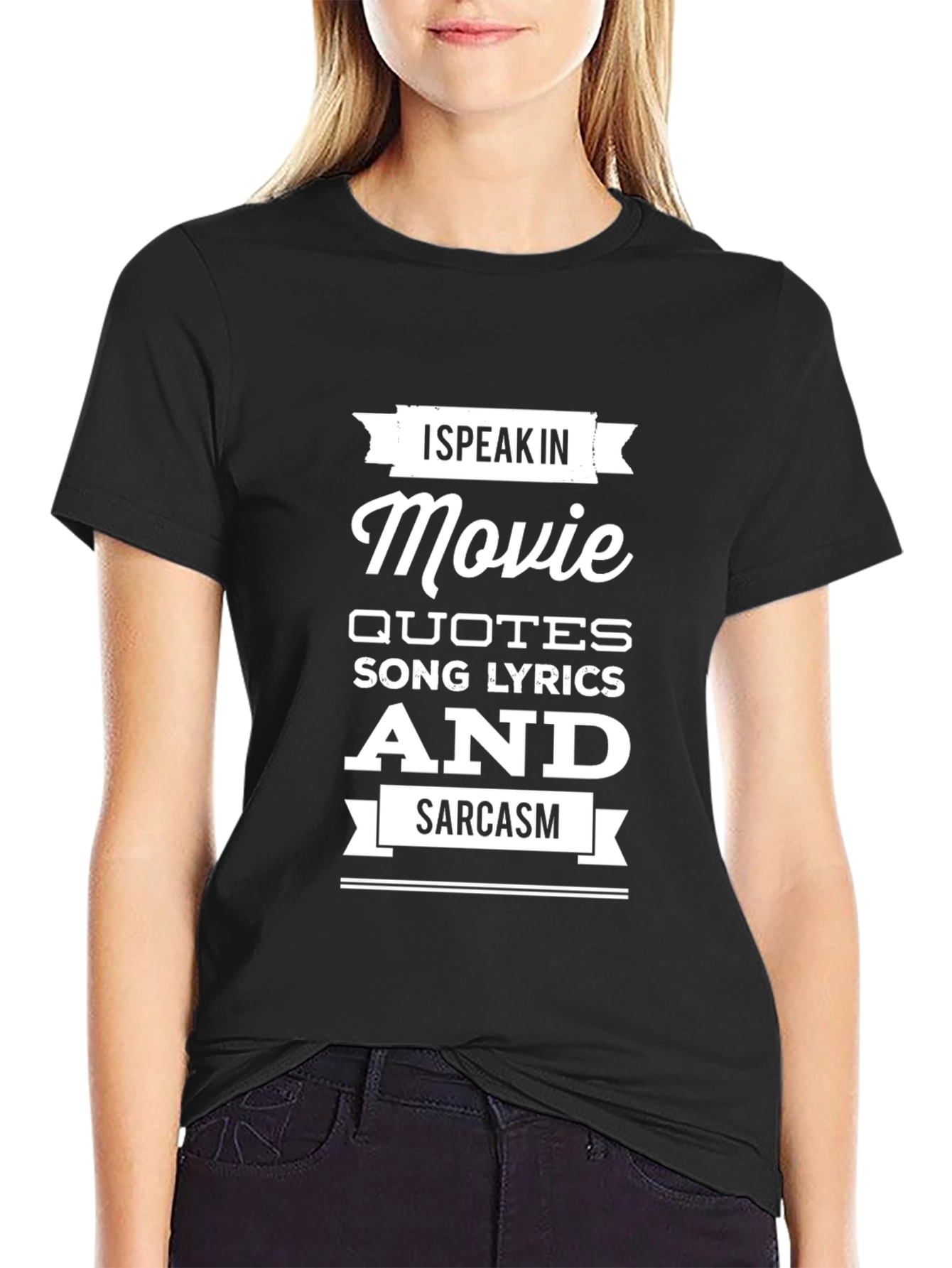 Movie Quotes & Sarcasm Black T-Shirt