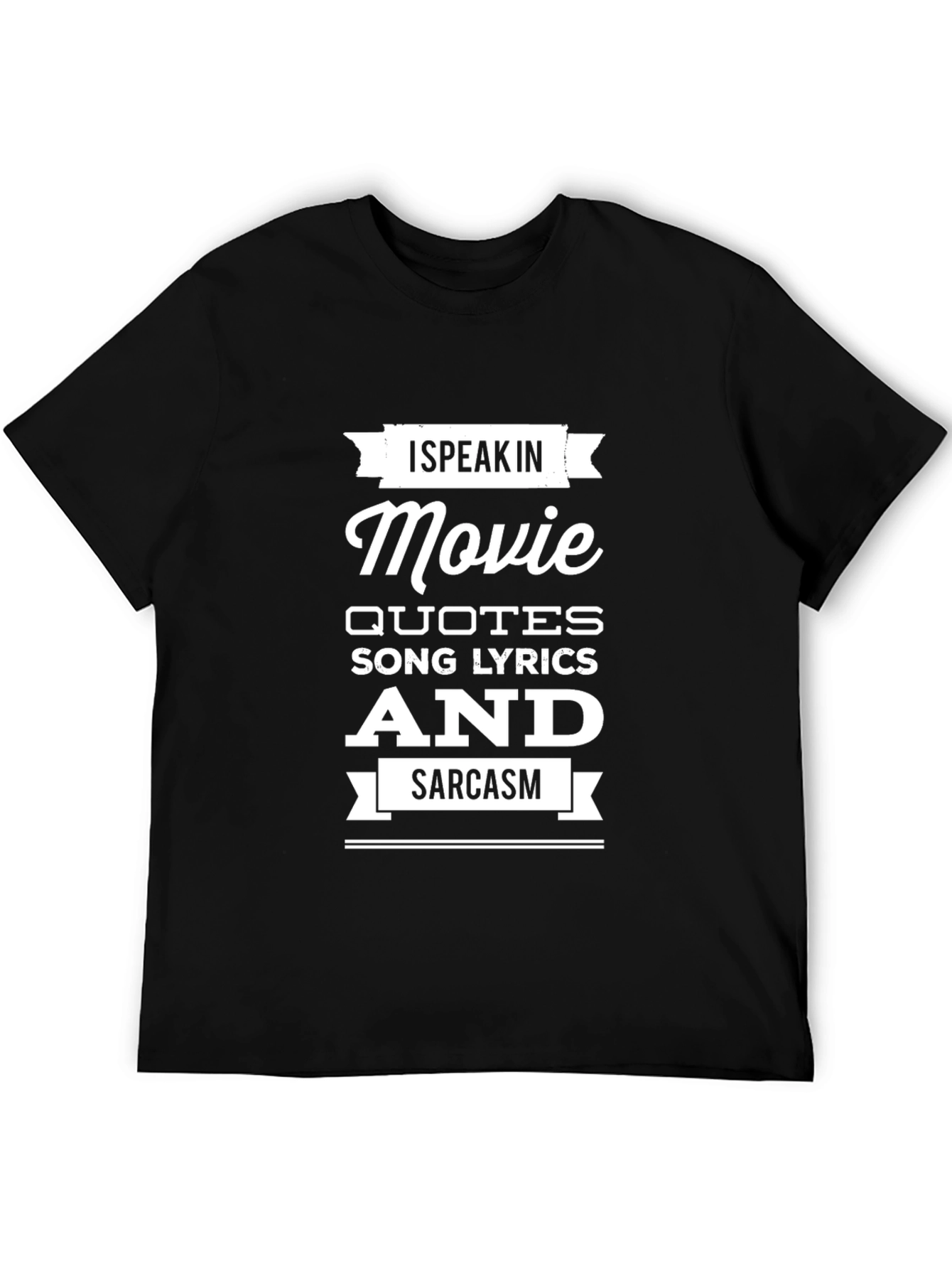 Movie Quotes & Sarcasm Black T-Shirt