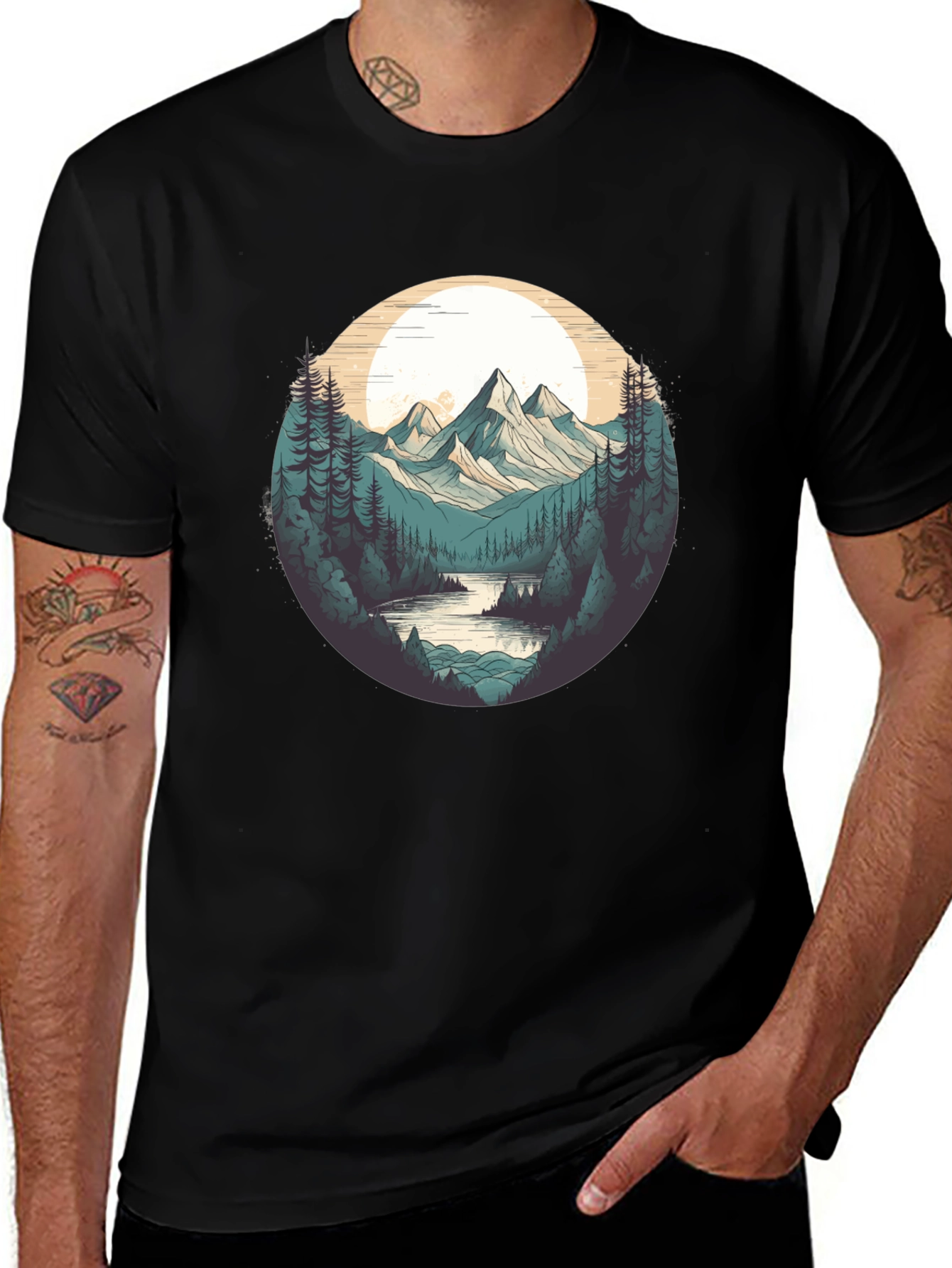 Natures Embrace Tee - Mountain & River Design