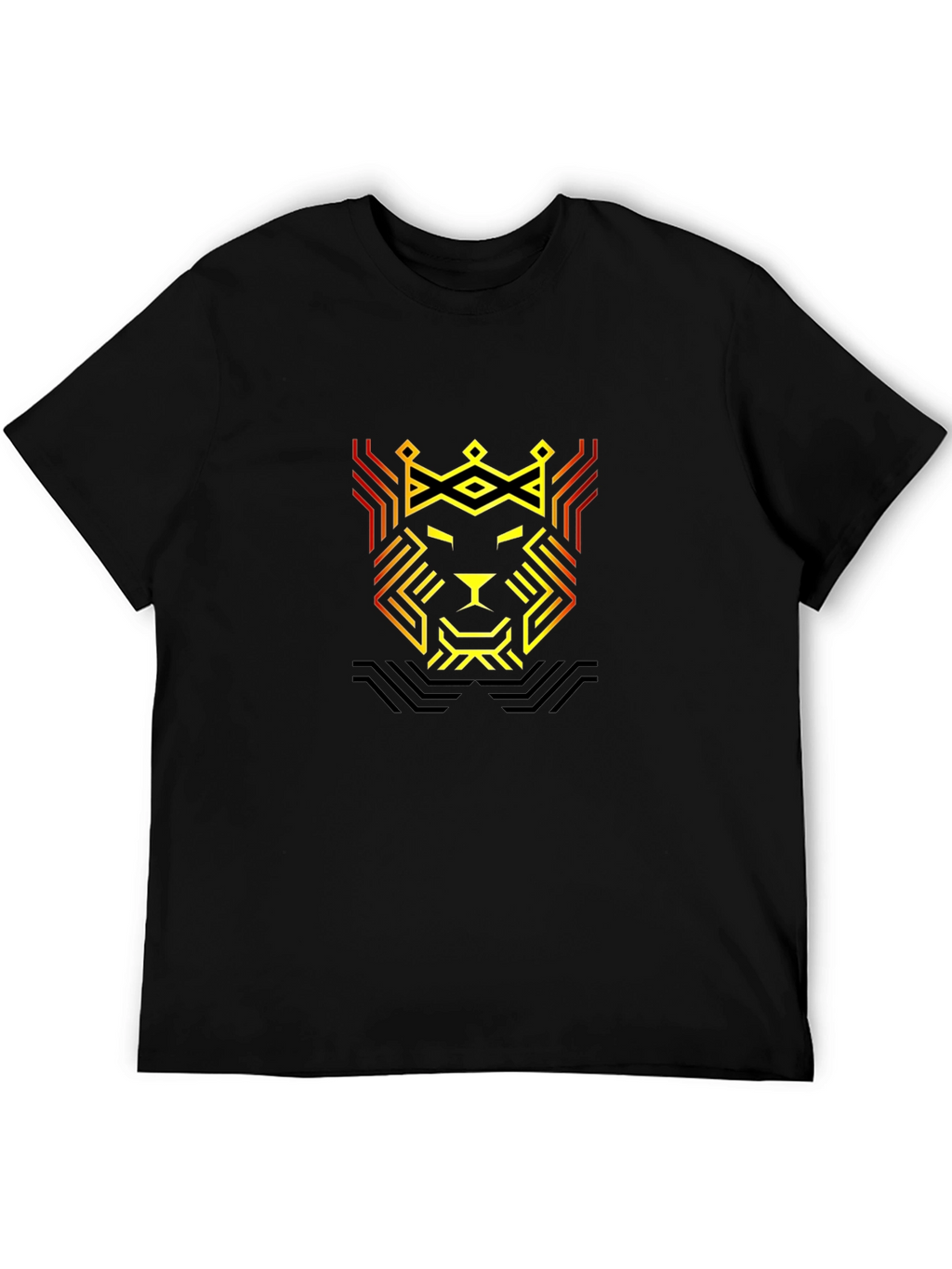 Lion King Geometric Black T-Shirt