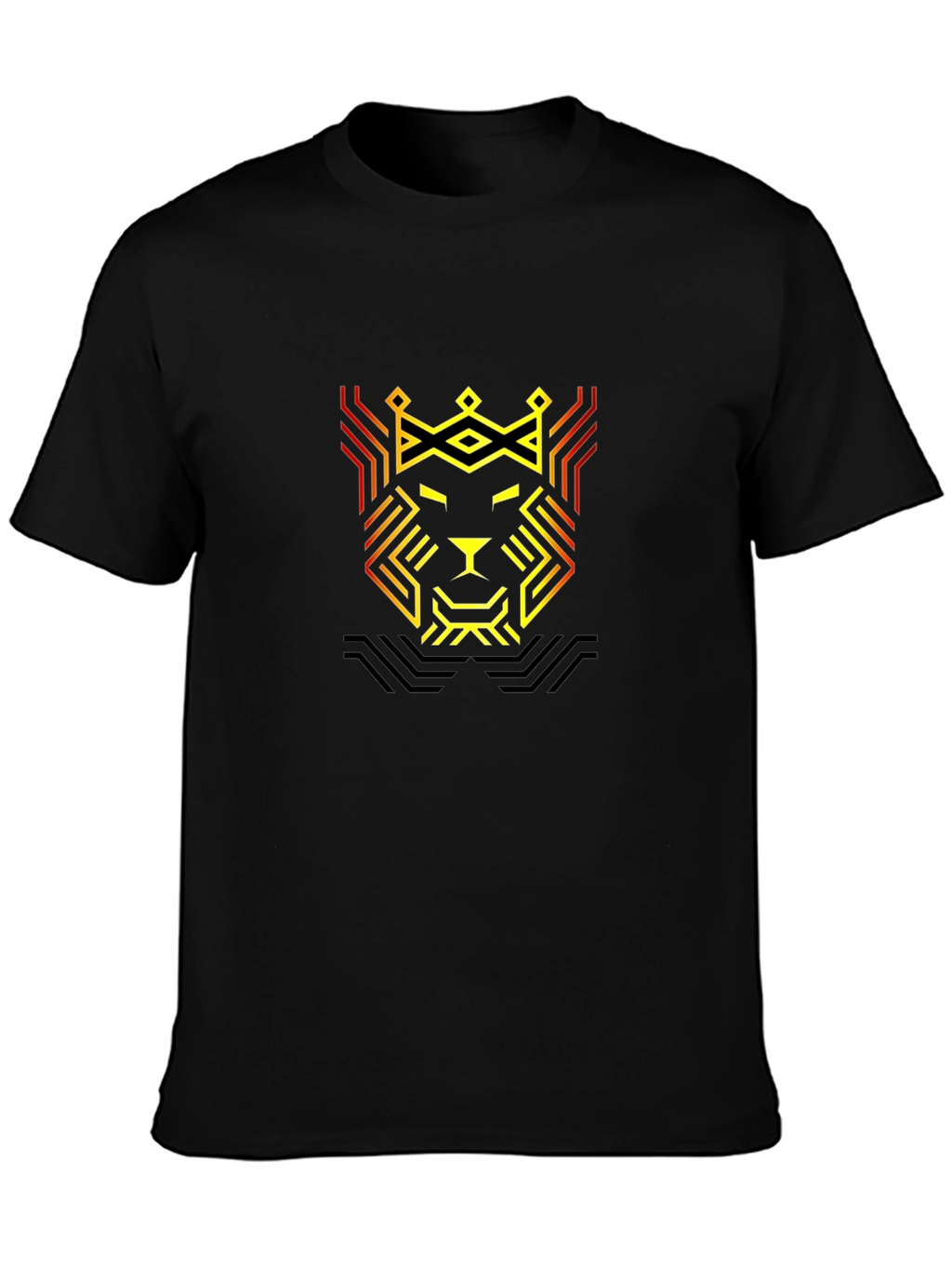 Lion King Geometric Black T-Shirt