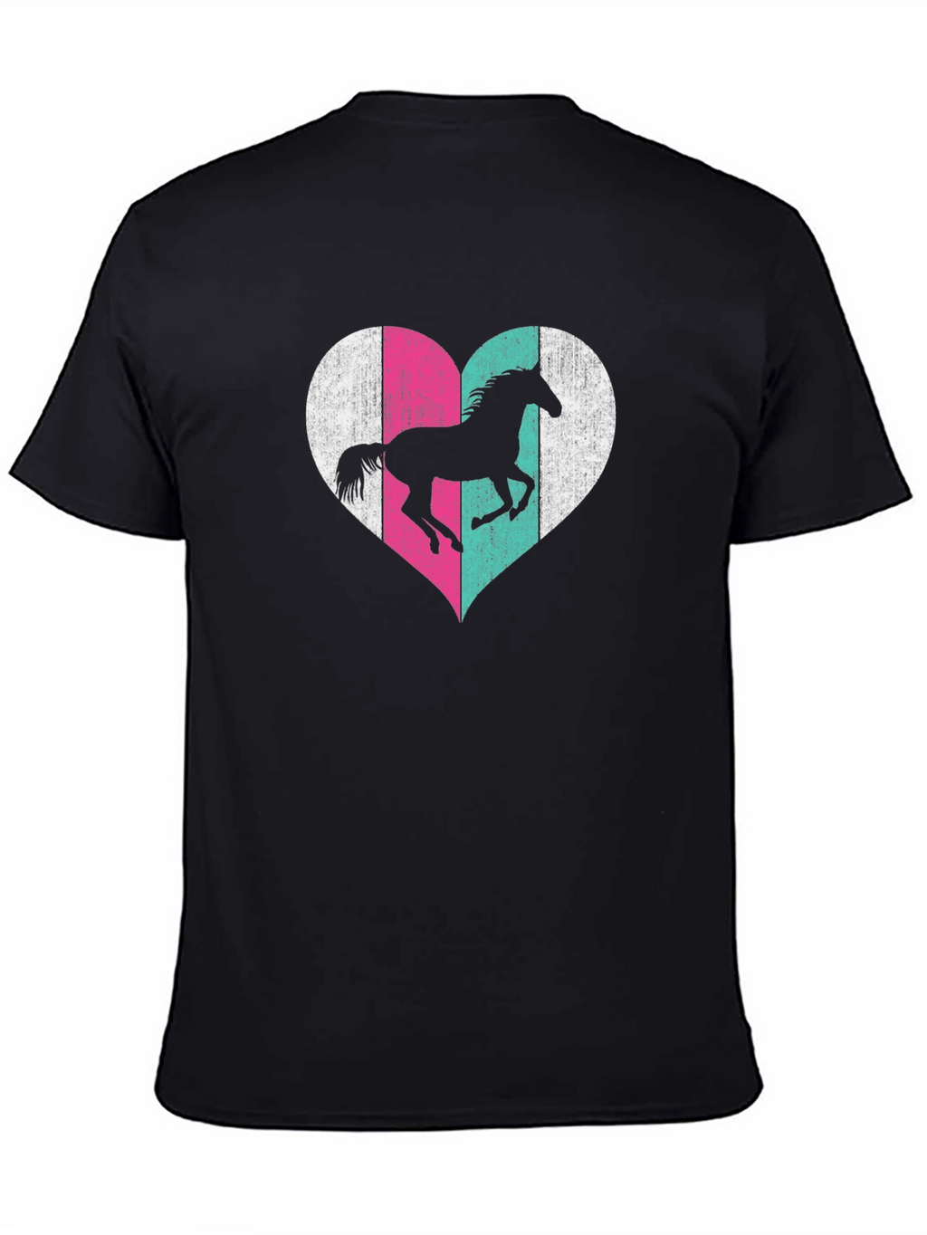 Horse Heart Graphic Tee - Black