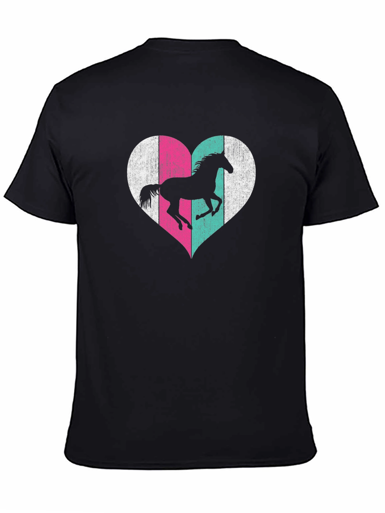 Horse Heart Graphic Tee - Black