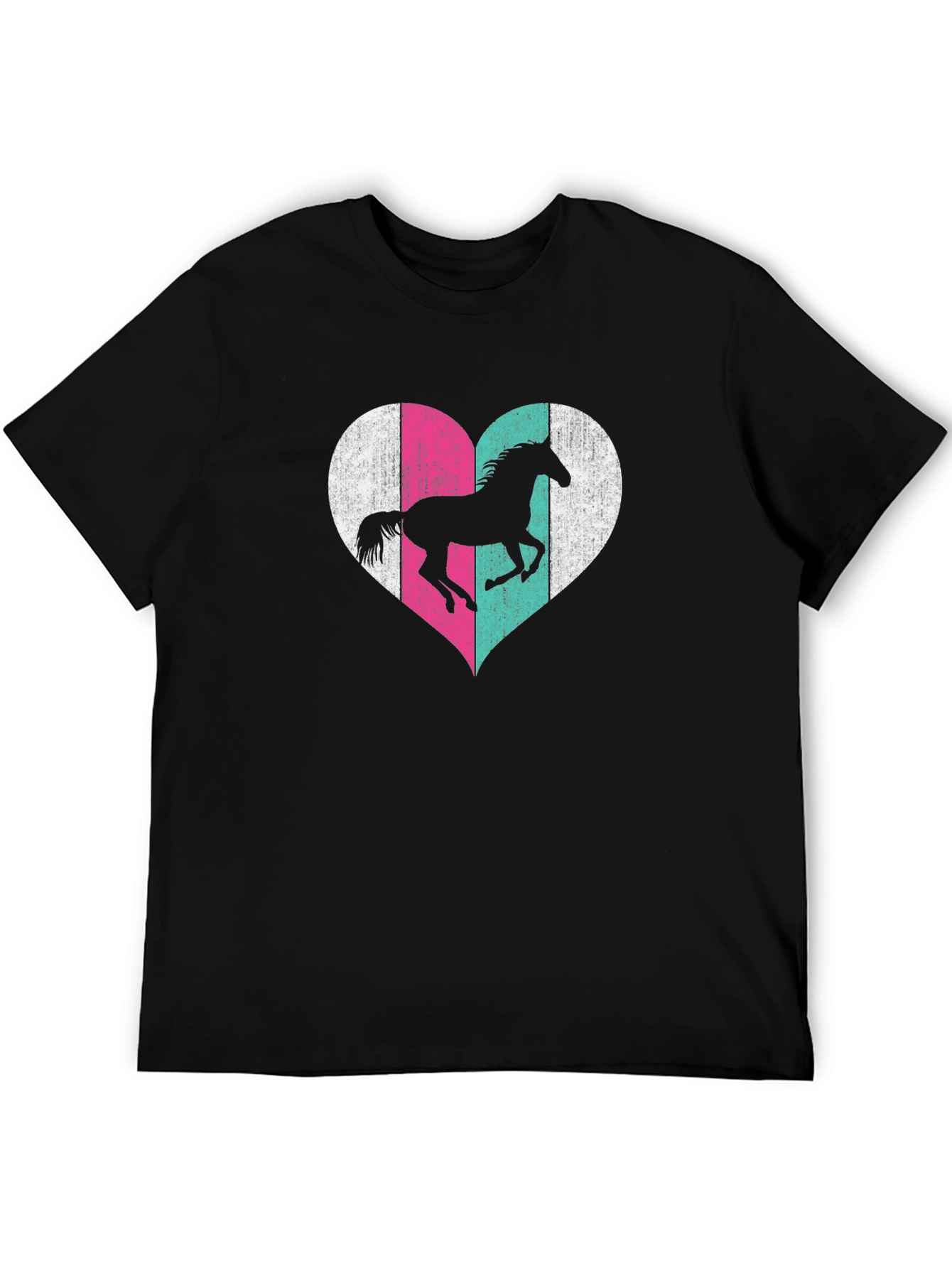 Horse Heart Graphic Tee - Black