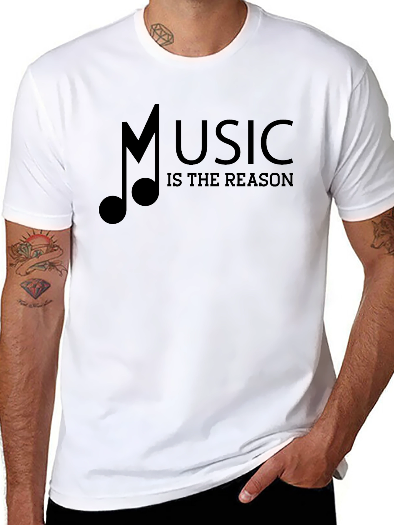 Music Is The Reason Black Graphic Tee