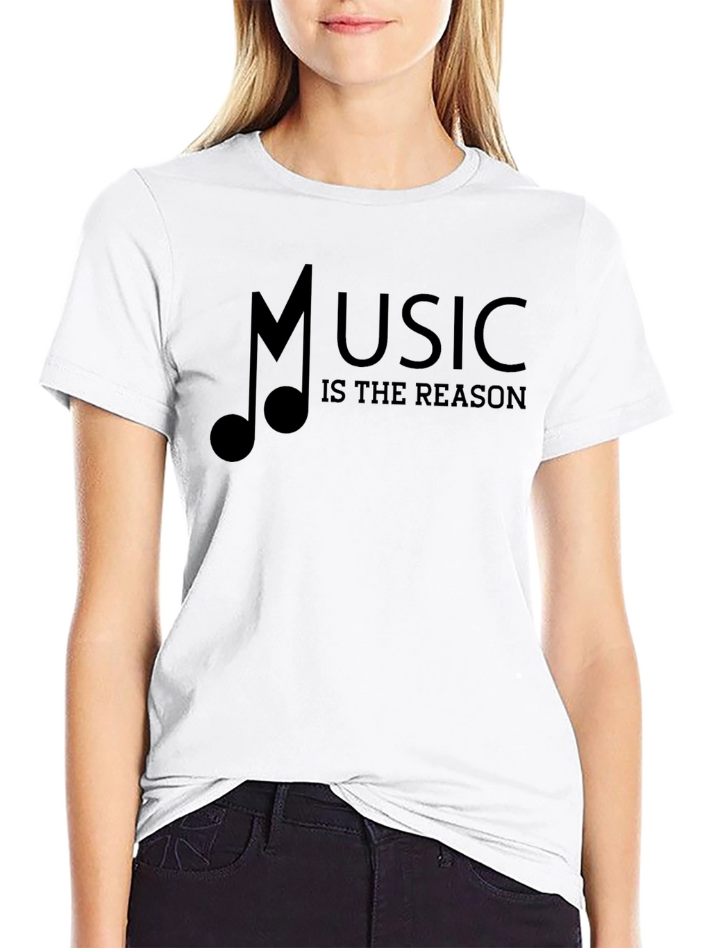 Music Is The Reason Black Graphic Tee