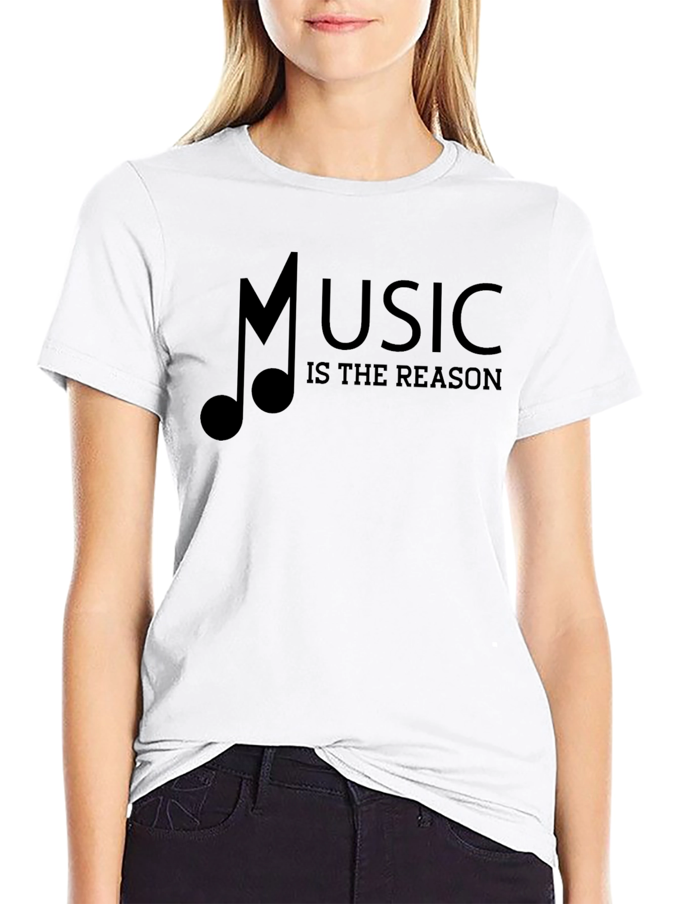 Music Is The Reason Black Graphic Tee