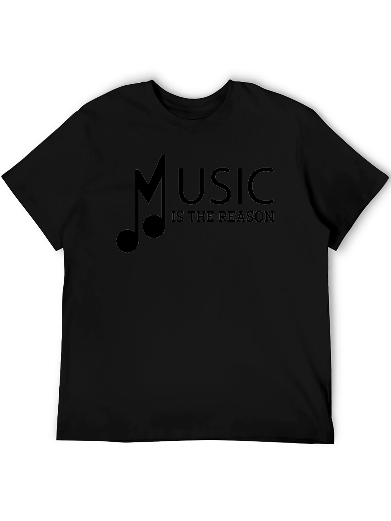 Music Is The Reason Black Graphic Tee