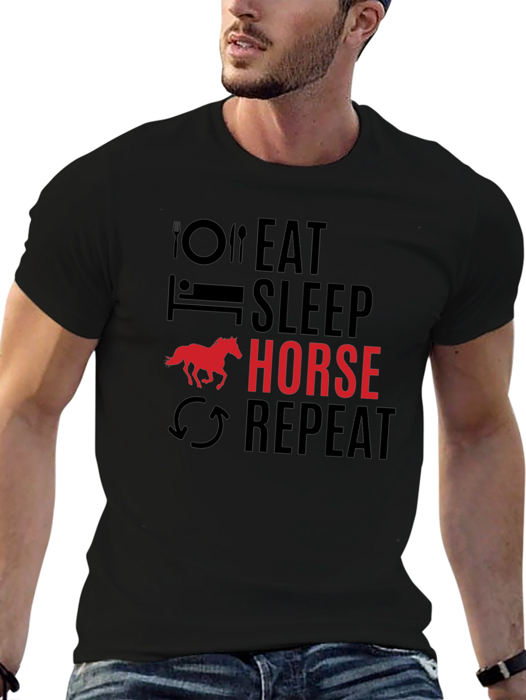 Eat Sleep Horse Repeat T-Shirt