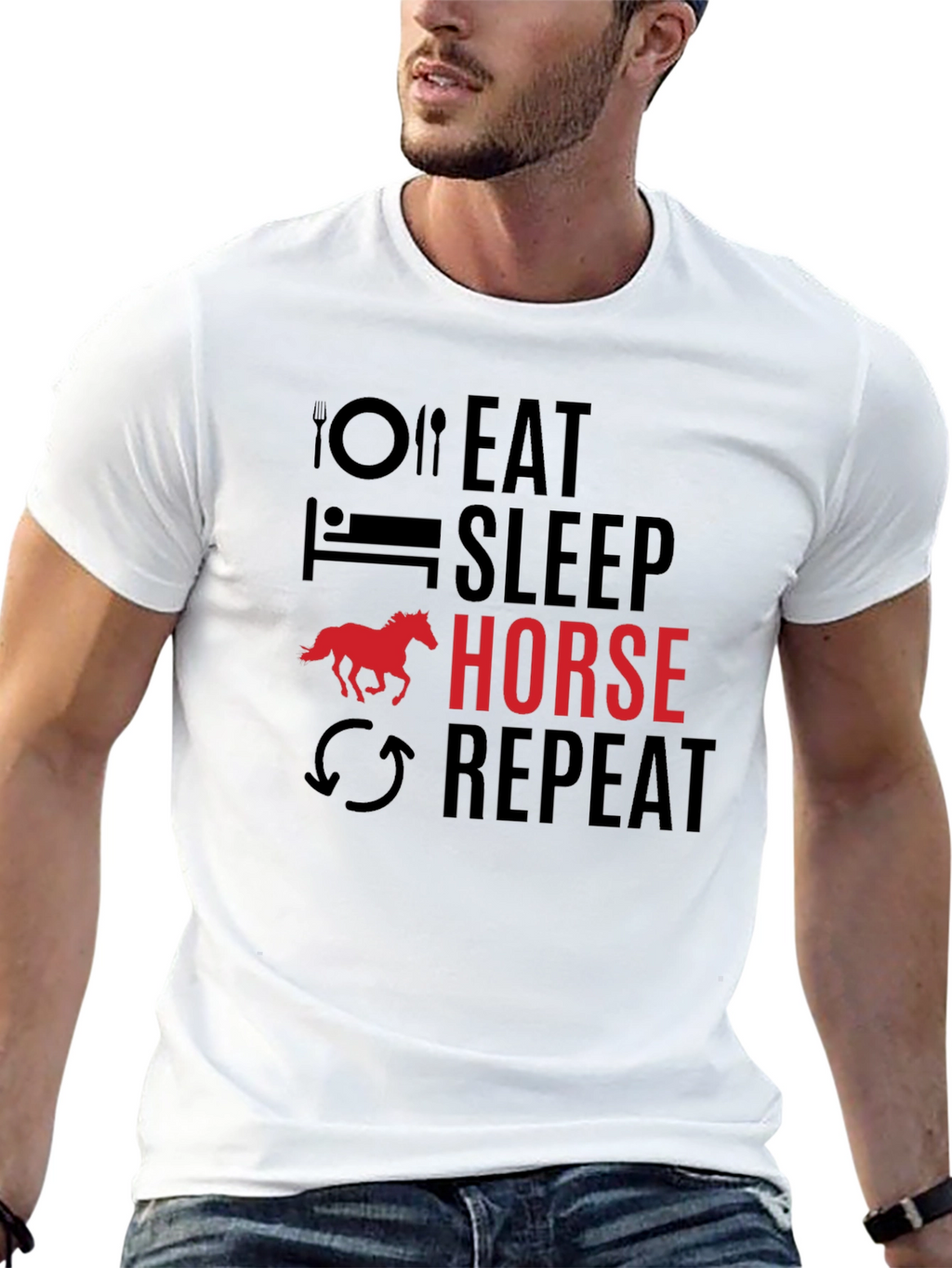 Eat Sleep Horse Repeat T-Shirt