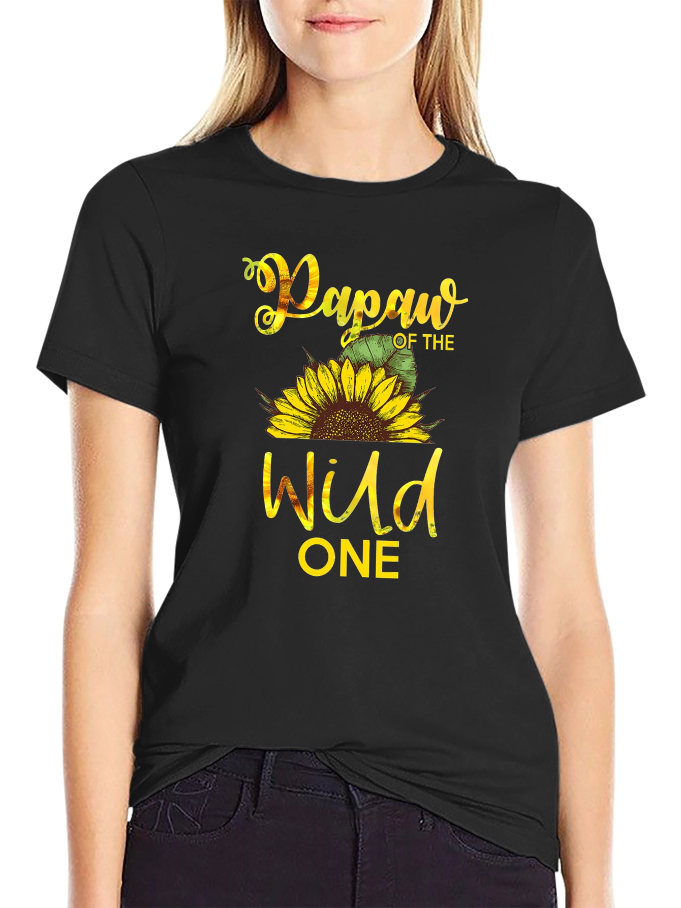 Papaw of the Wild One Sunflower T-Shirt