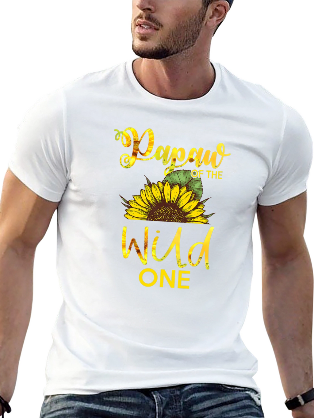 Papaw of the Wild One Sunflower T-Shirt