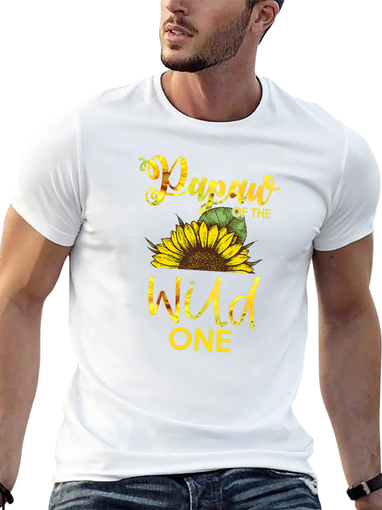 Papaw of the Wild One Sunflower T-Shirt
