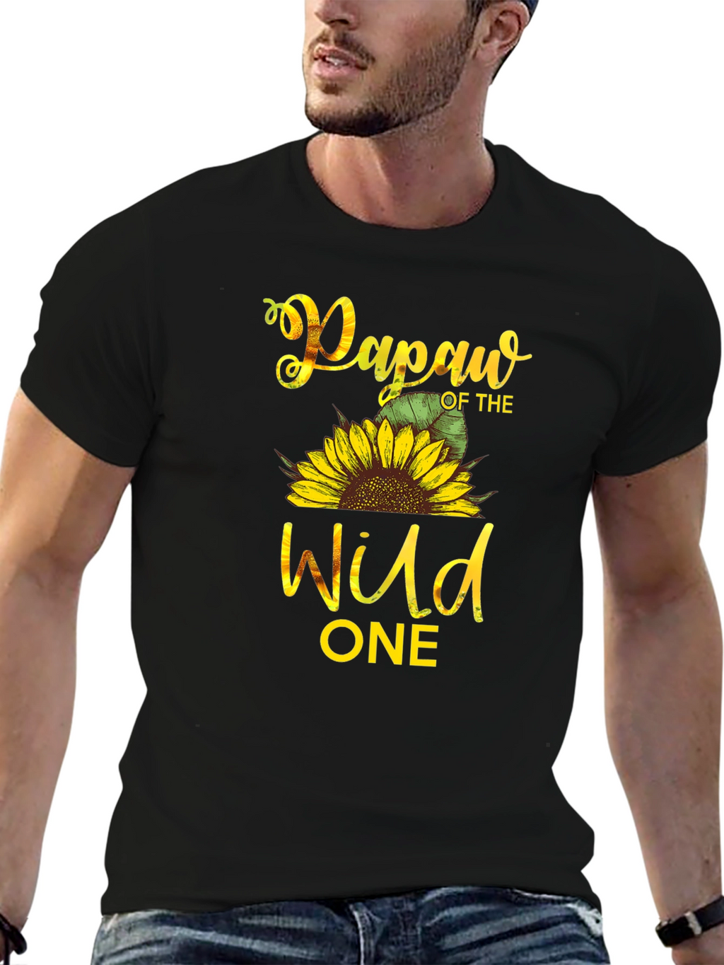 Papaw of the Wild One Sunflower T-Shirt