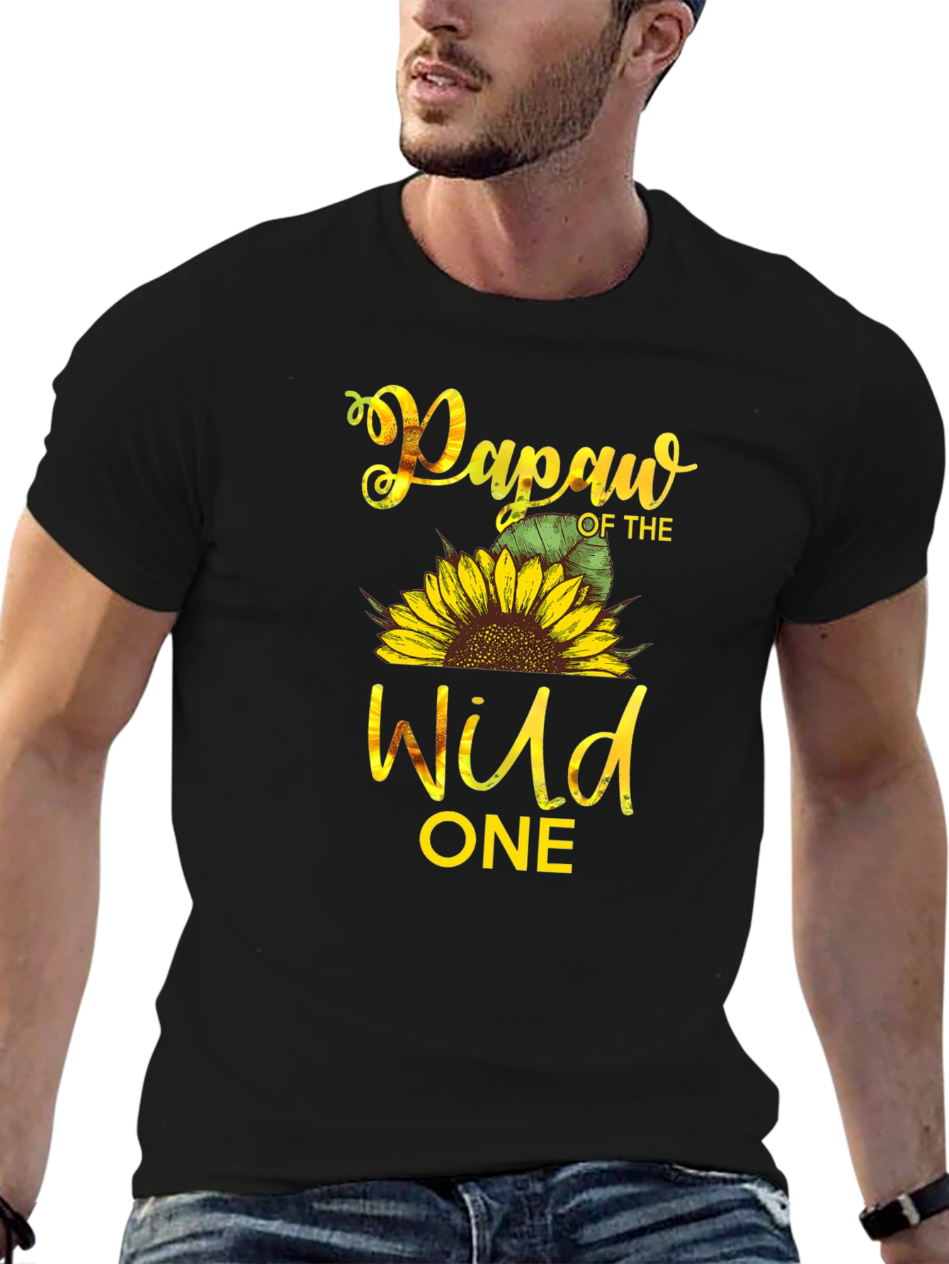 Papaw of the Wild One Sunflower T-Shirt