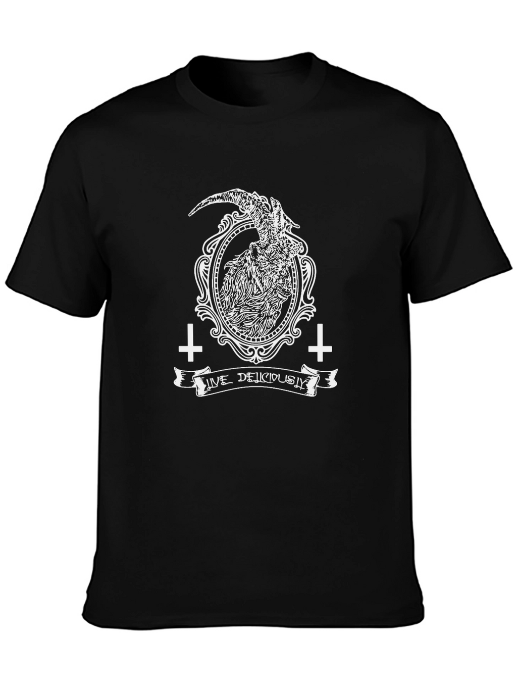 Black Live Deliciously Goat Graphic Tee