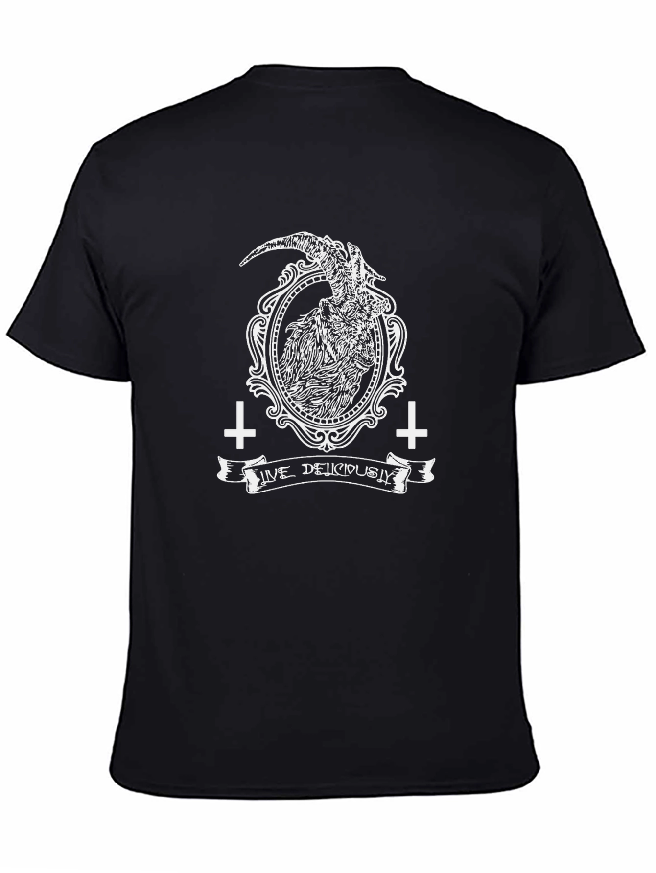 Black Live Deliciously Goat Graphic Tee