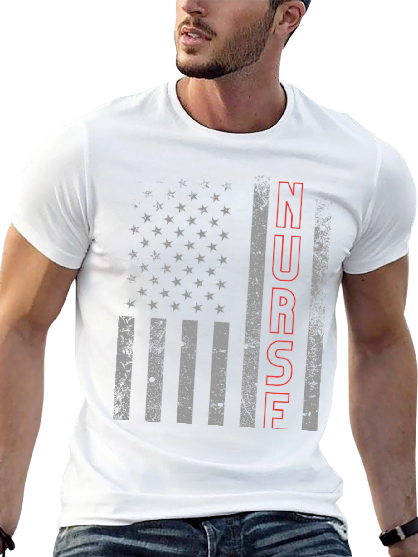 Nurse American Flag T-Shirt