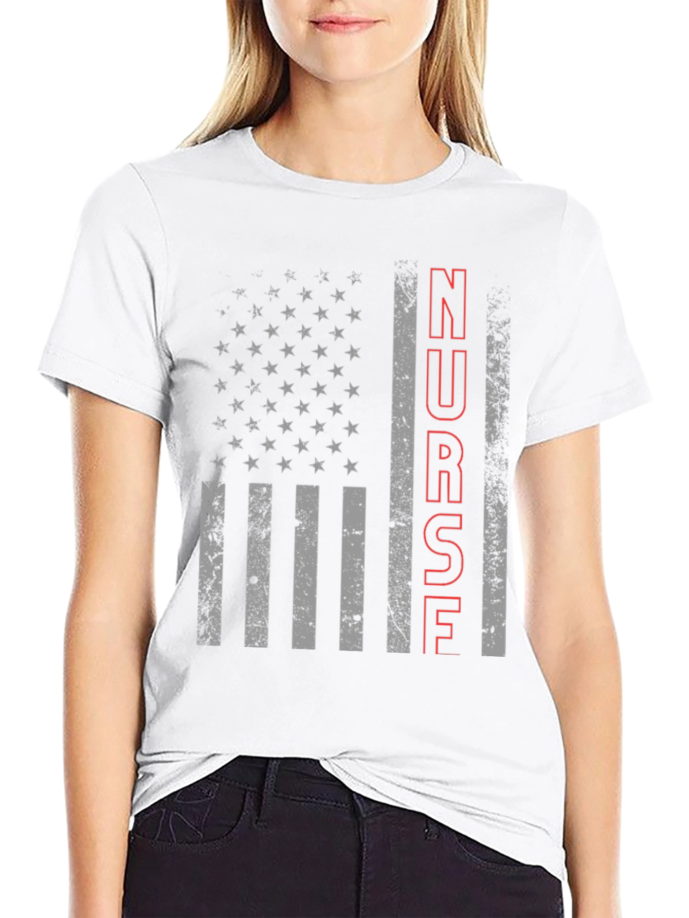 Nurse American Flag T-Shirt