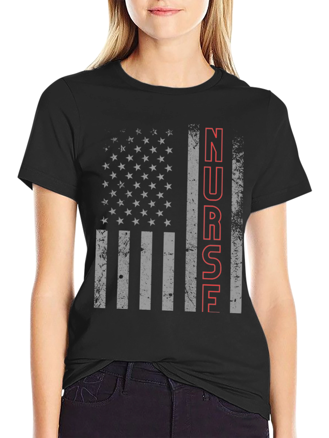 Nurse American Flag T-Shirt