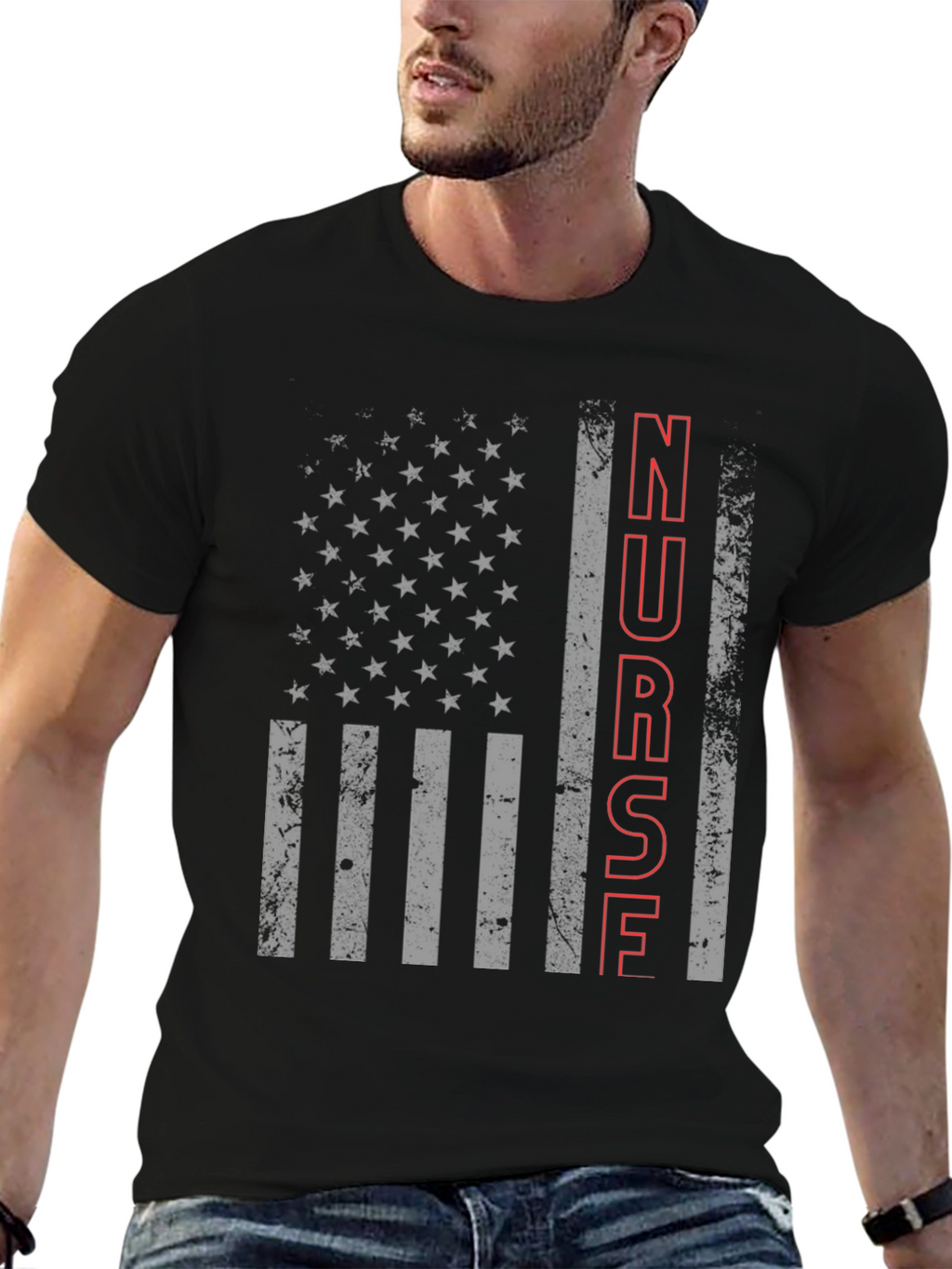 Nurse American Flag T-Shirt