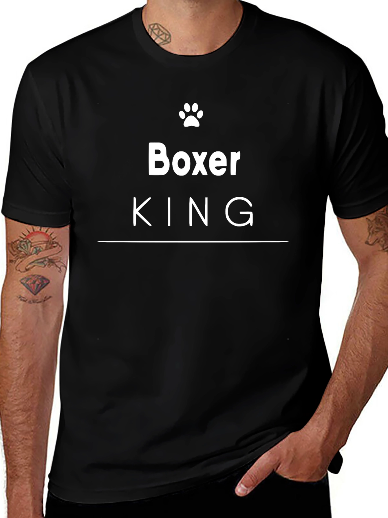 Boxer King T-Shirt - Dog Lover Tee