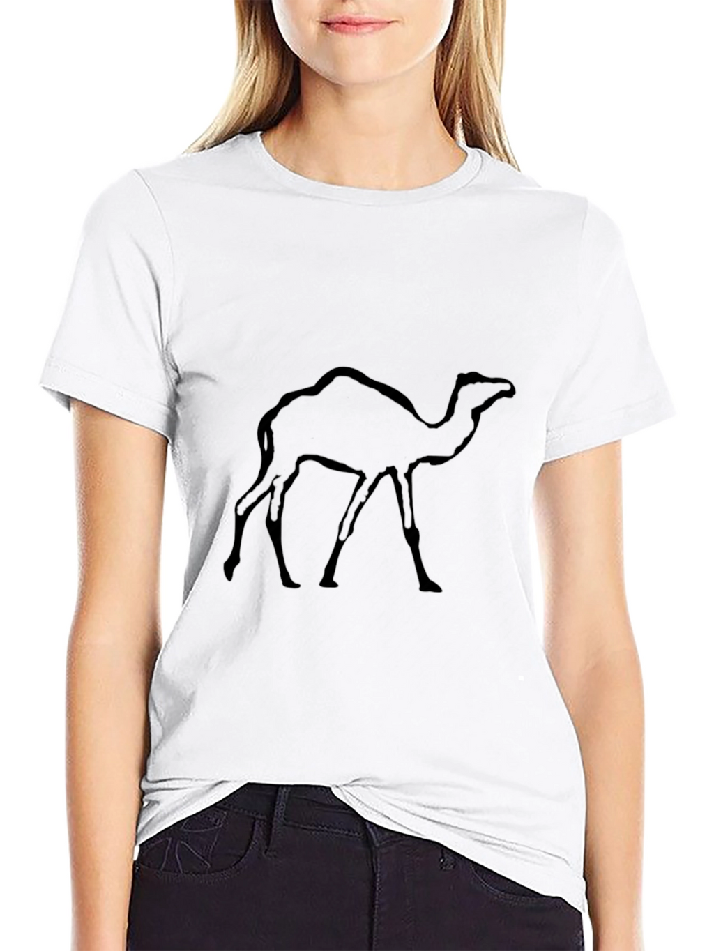 Mens Black Camel Graphic T-Shirt