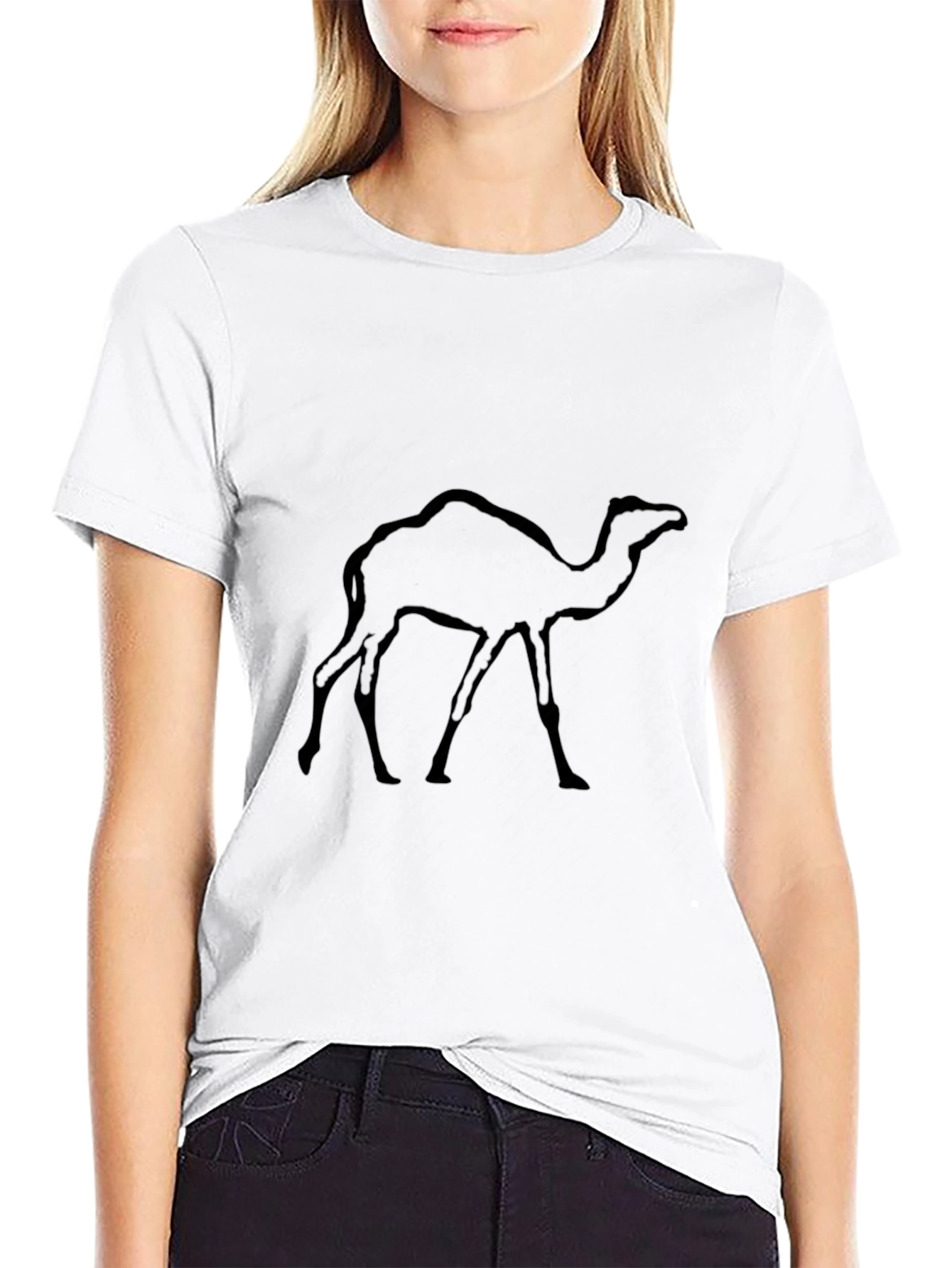 Mens Black Camel Graphic T-Shirt