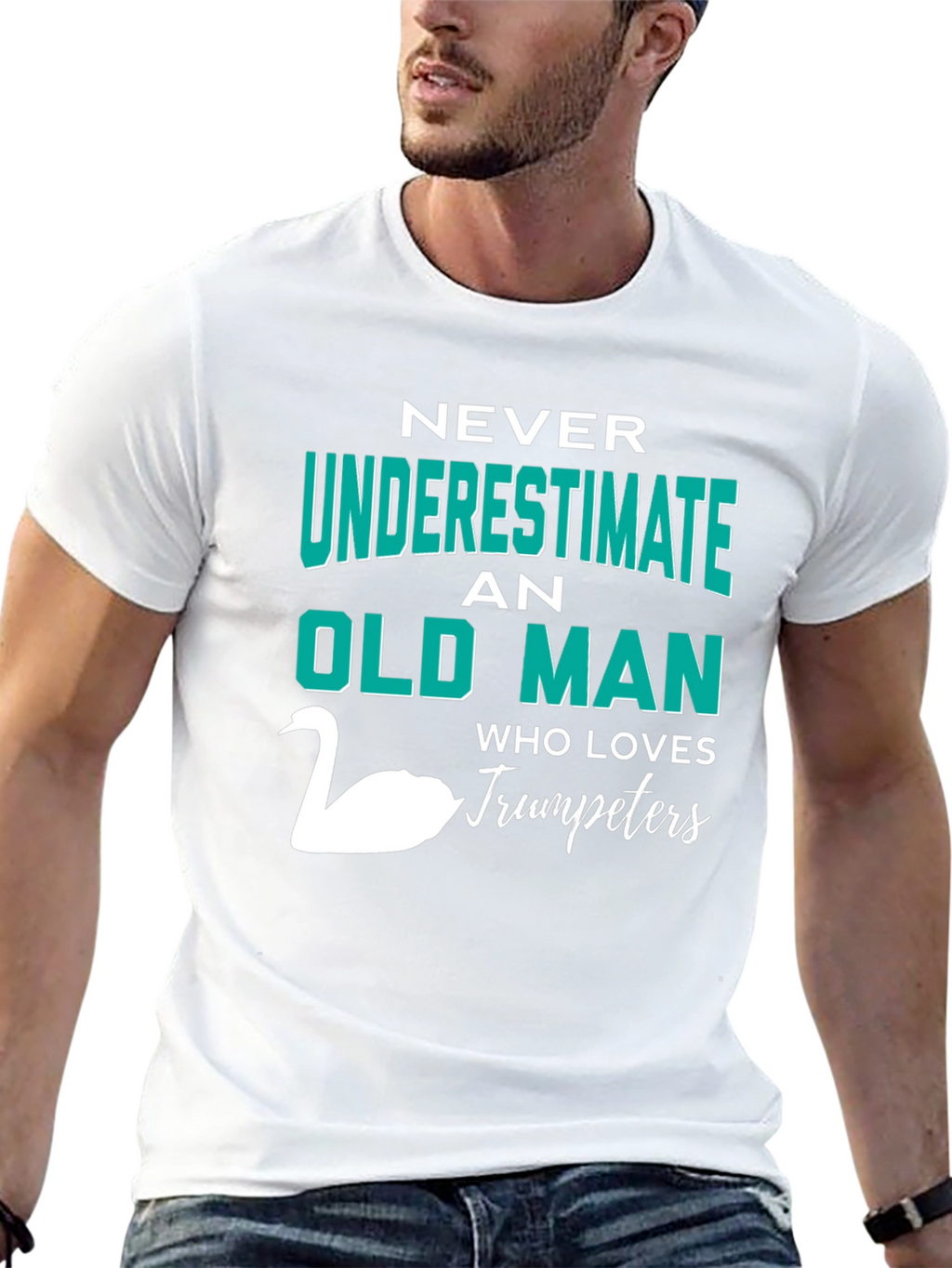 Never Underestimate Old Man Trumpeters T-Shirt