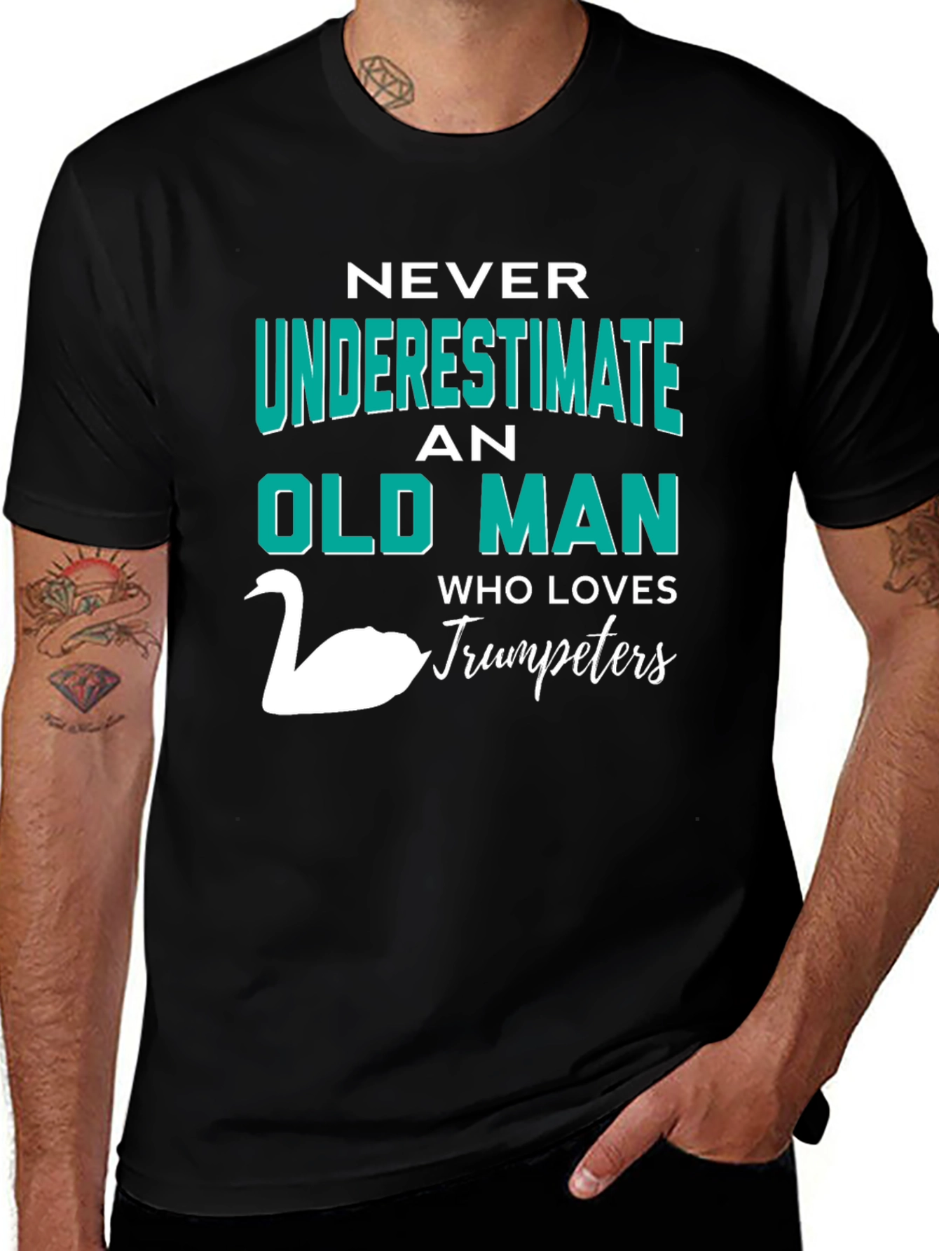 Never Underestimate Old Man Trumpeters T-Shirt