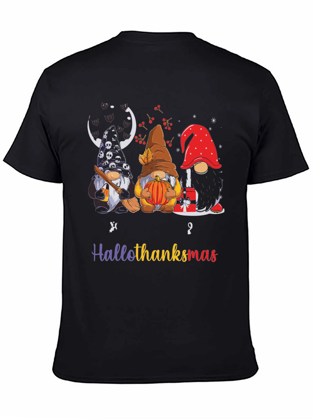 HalloThanksmas Gnomes Holiday T-Shirt