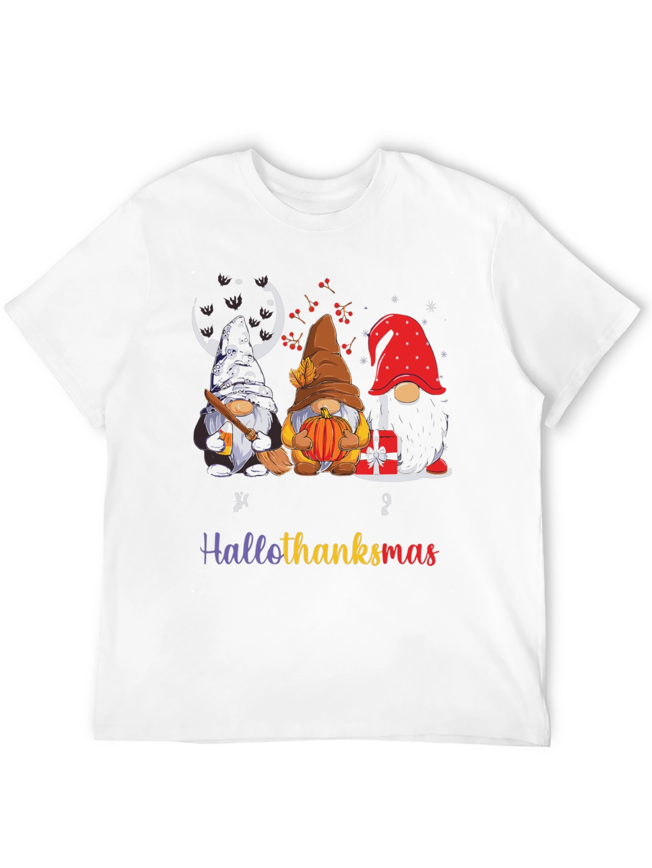 HalloThanksmas Gnomes Holiday T-Shirt