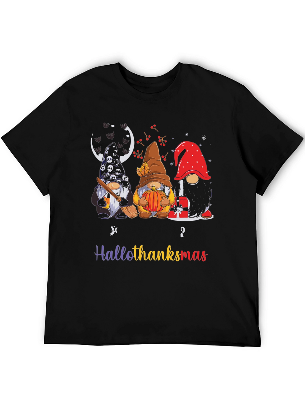 HalloThanksmas Gnomes Holiday T-Shirt