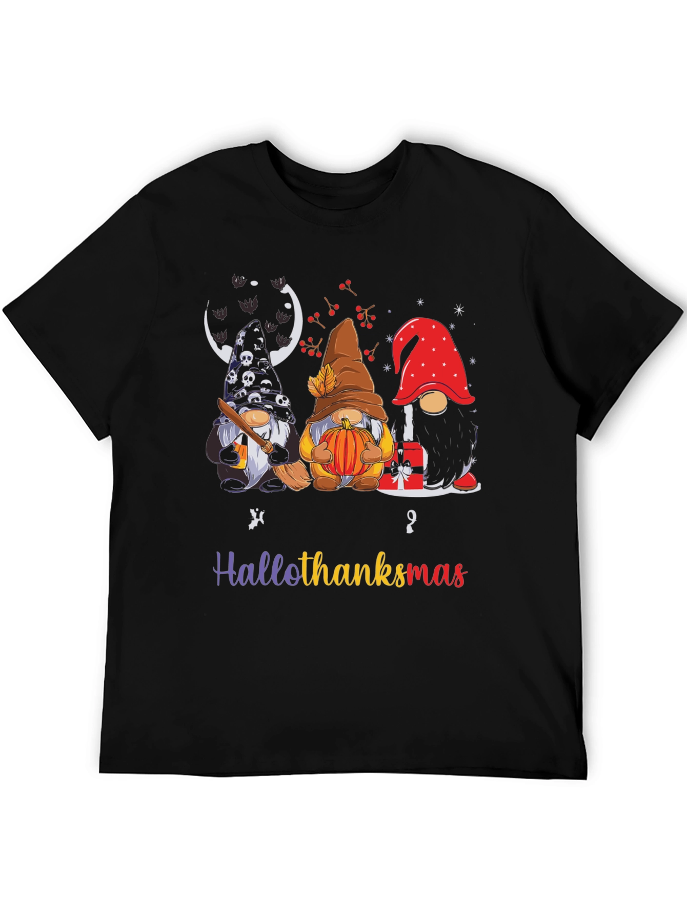 HalloThanksmas Gnomes Holiday T-Shirt
