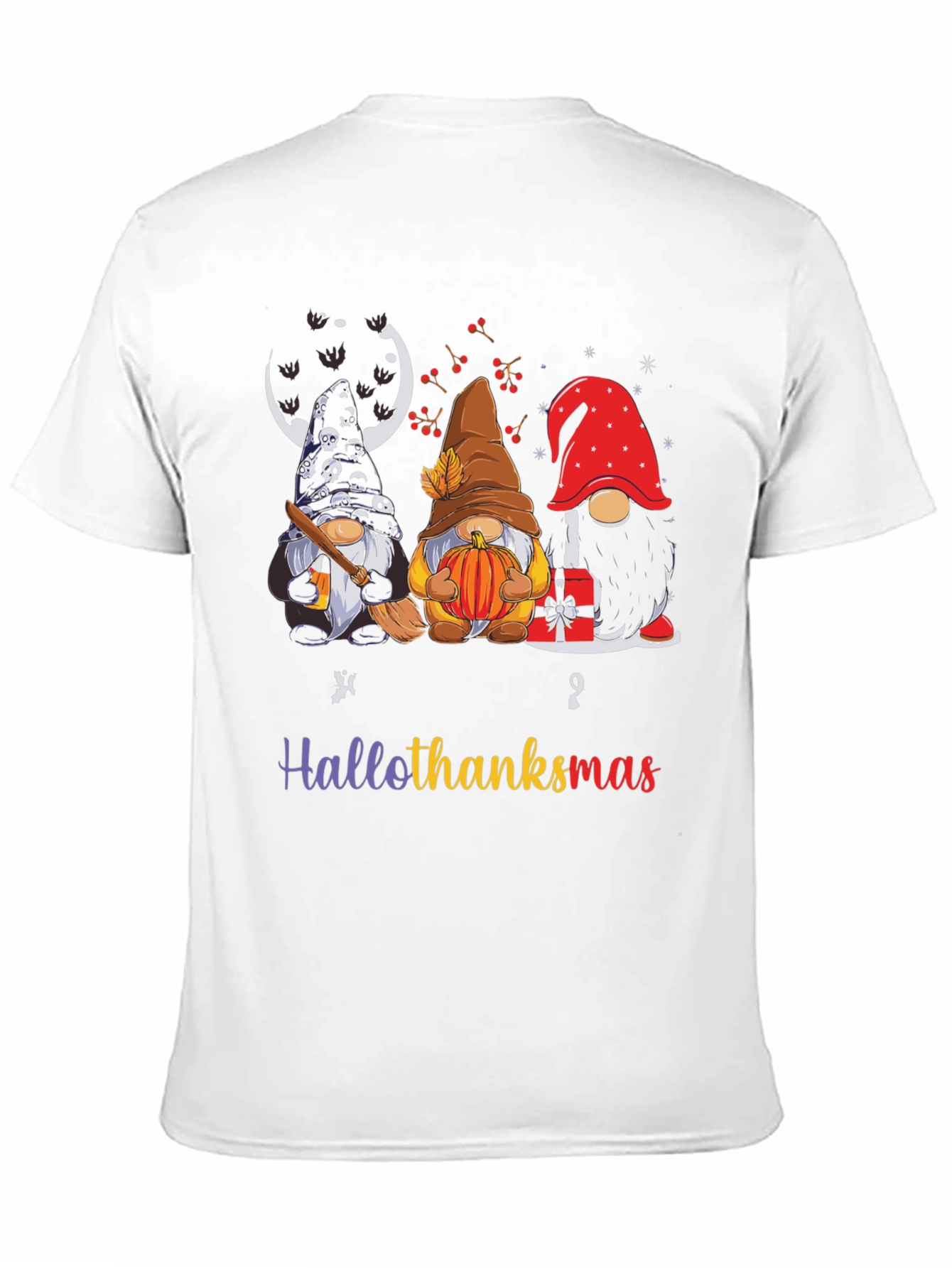 HalloThanksmas Gnomes Holiday T-Shirt