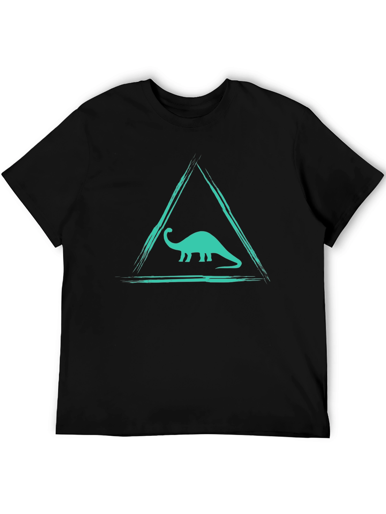 Dino Triangle Tee - Black Graphic T-Shirt