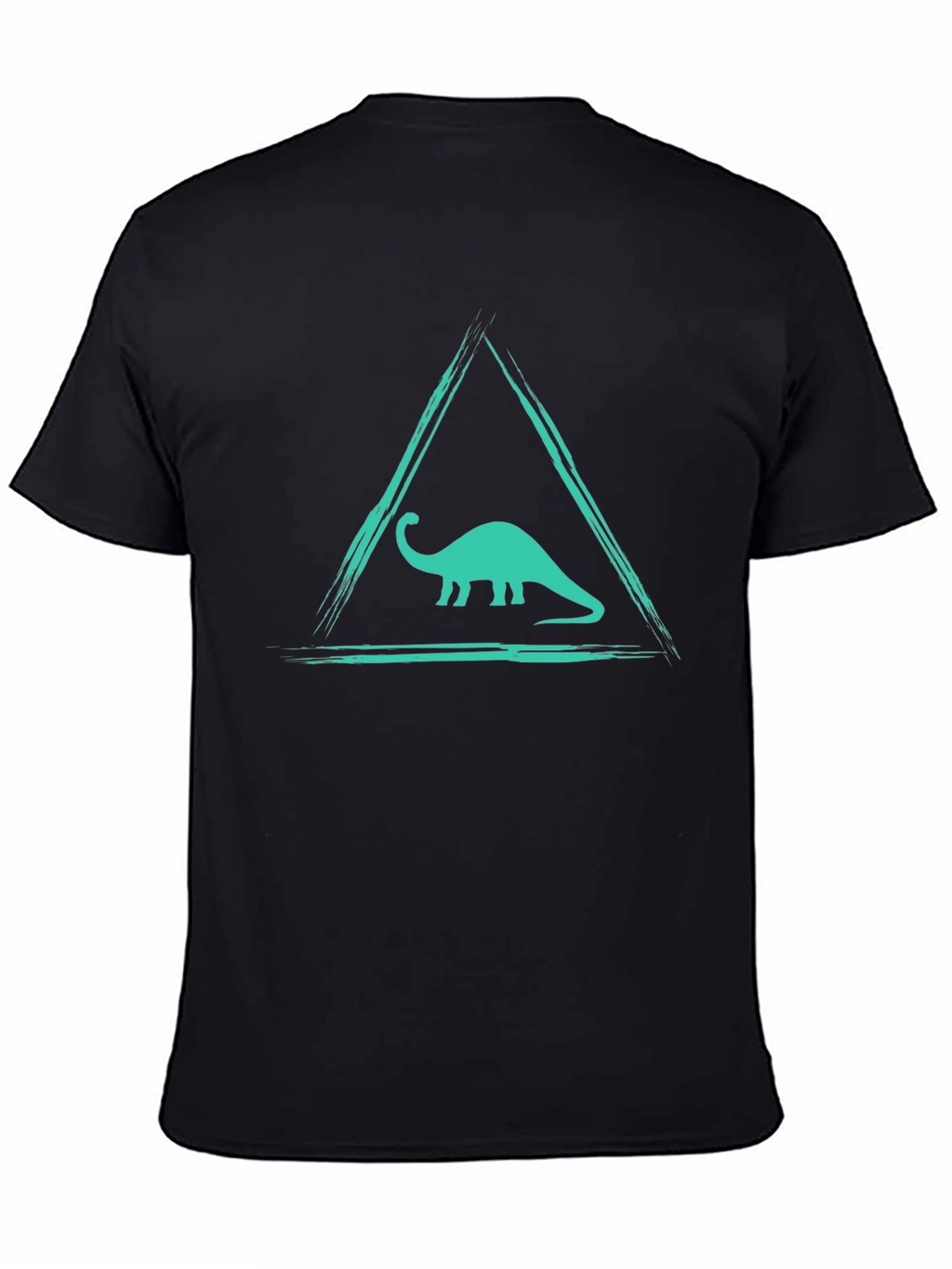 Dino Triangle Tee - Black Graphic T-Shirt