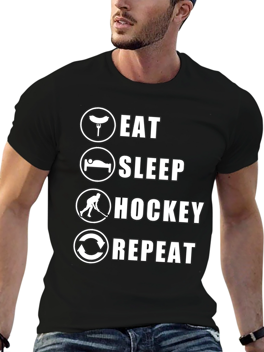 Eat Sleep Hockey Repeat T-Shirt