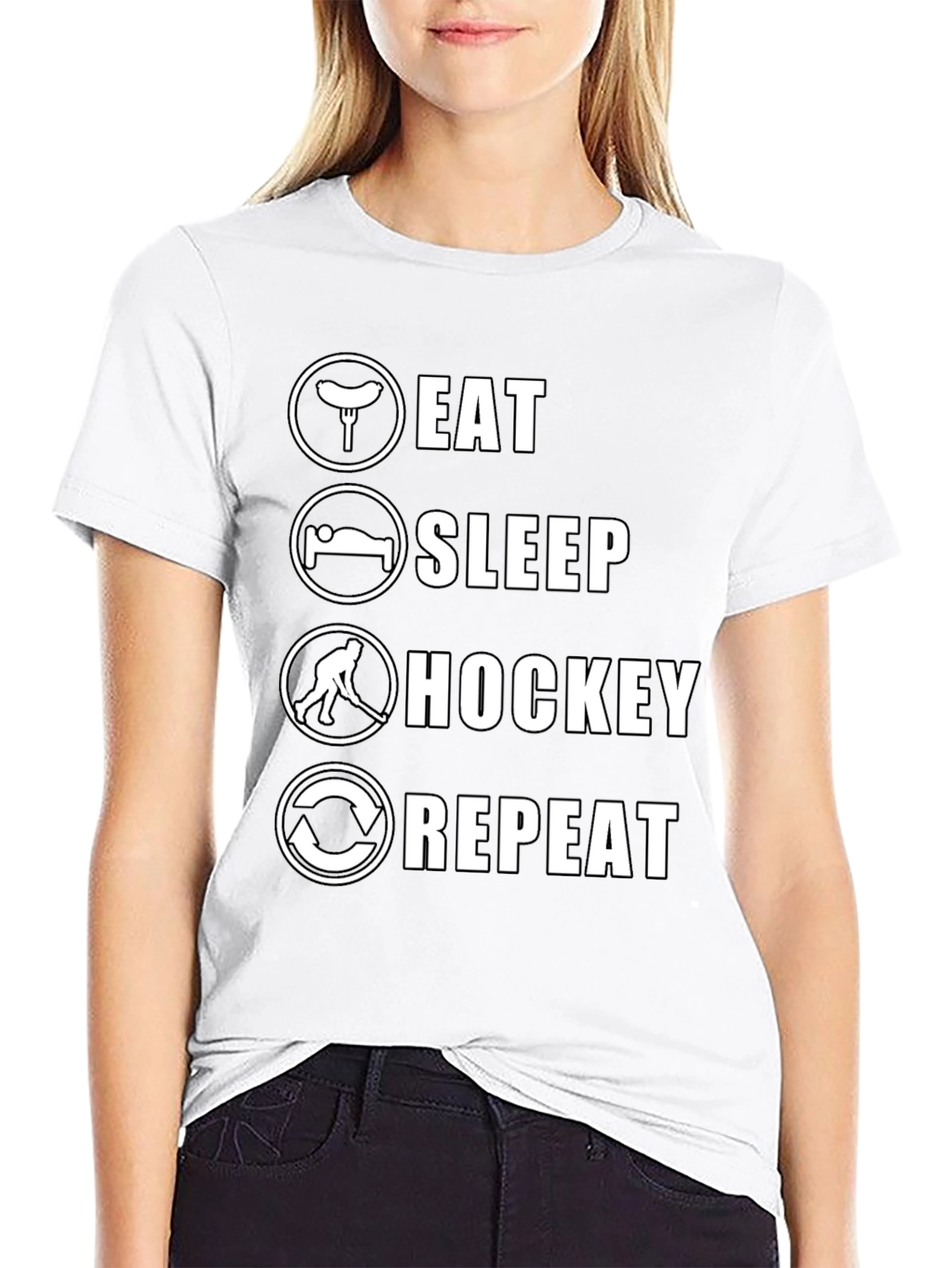 Eat Sleep Hockey Repeat T-Shirt