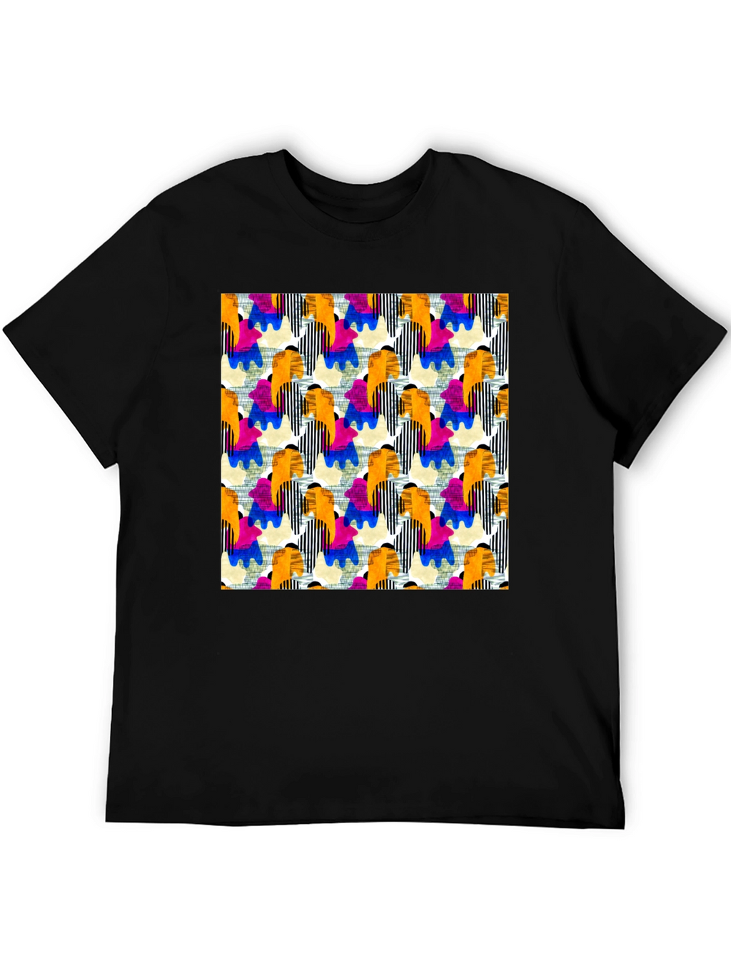 Abstract Pattern T-Shirt - Bold Artistic Design