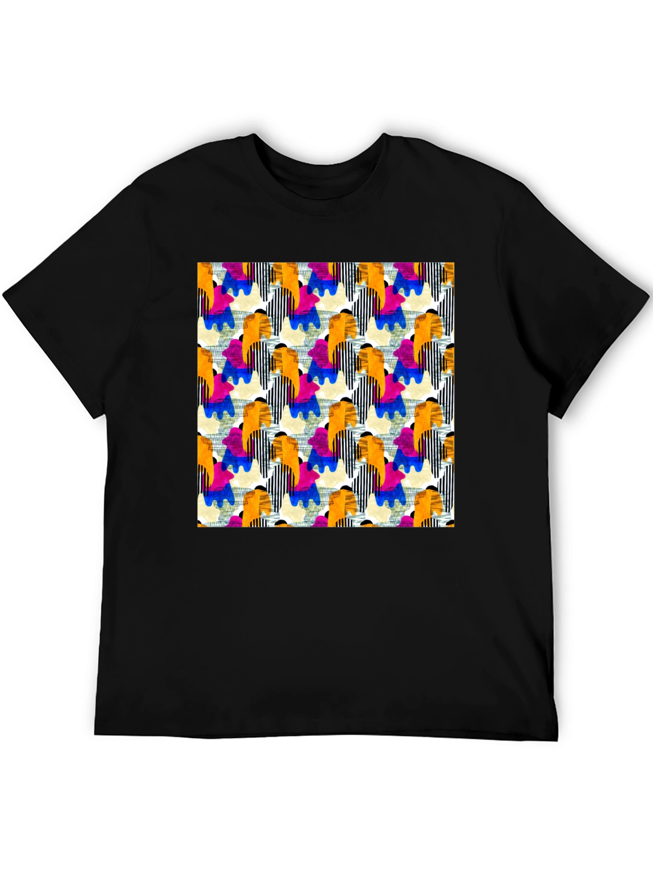 Abstract Pattern T-Shirt - Bold Artistic Design