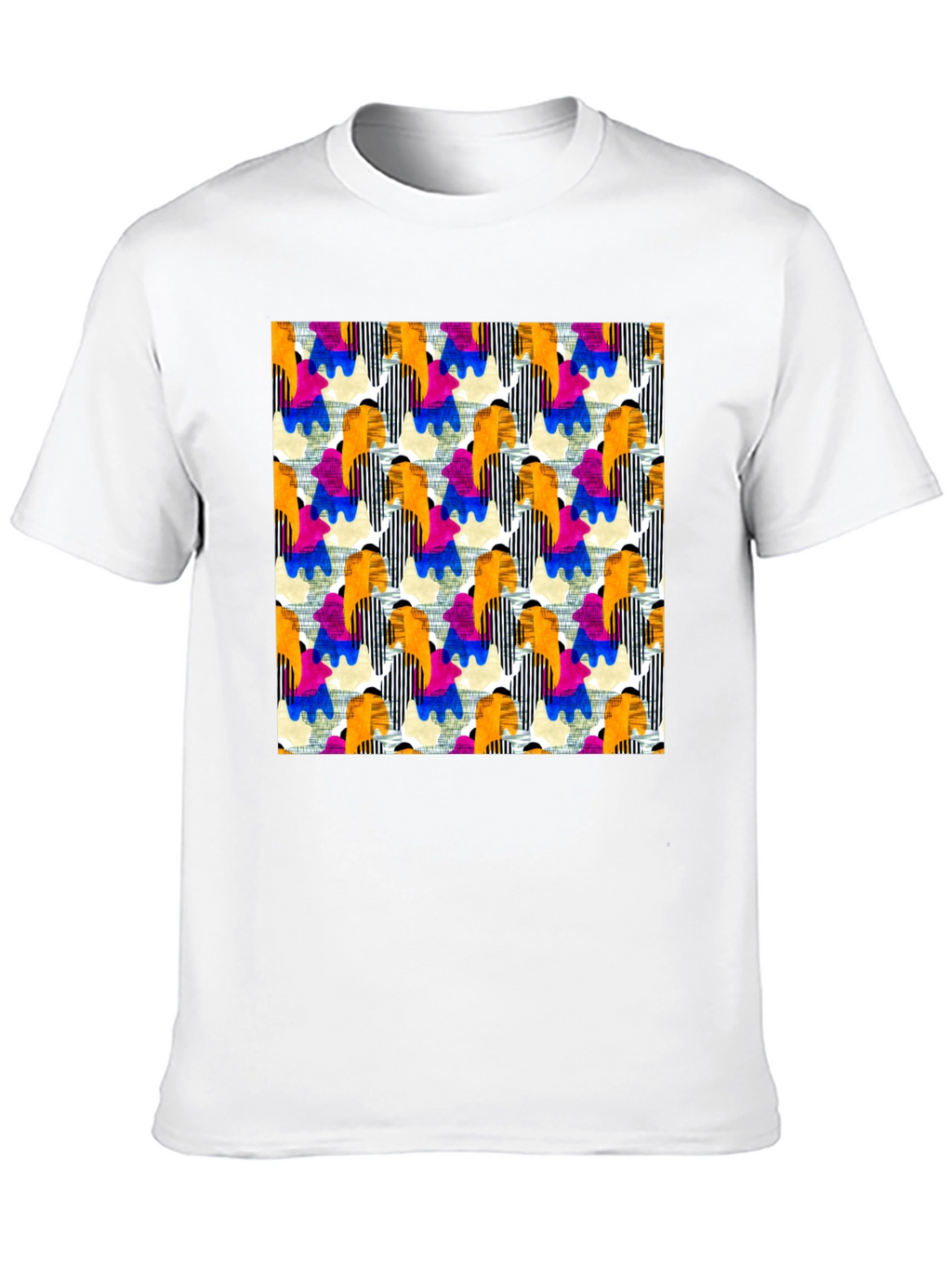 Abstract Pattern T-Shirt - Bold Artistic Design