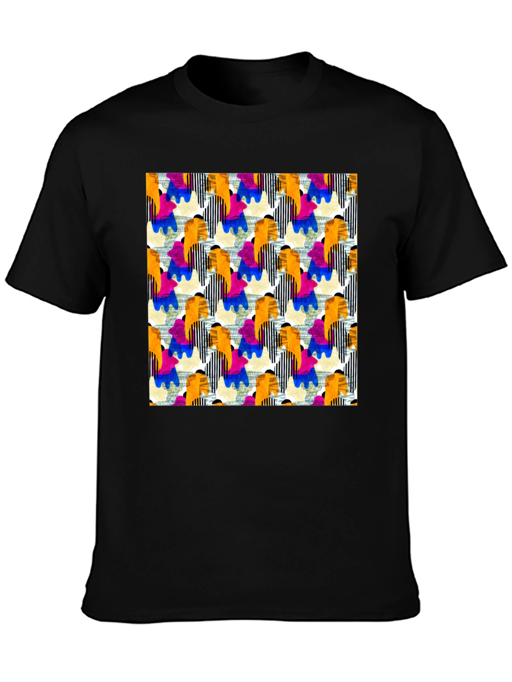 Abstract Pattern T-Shirt - Bold Artistic Design