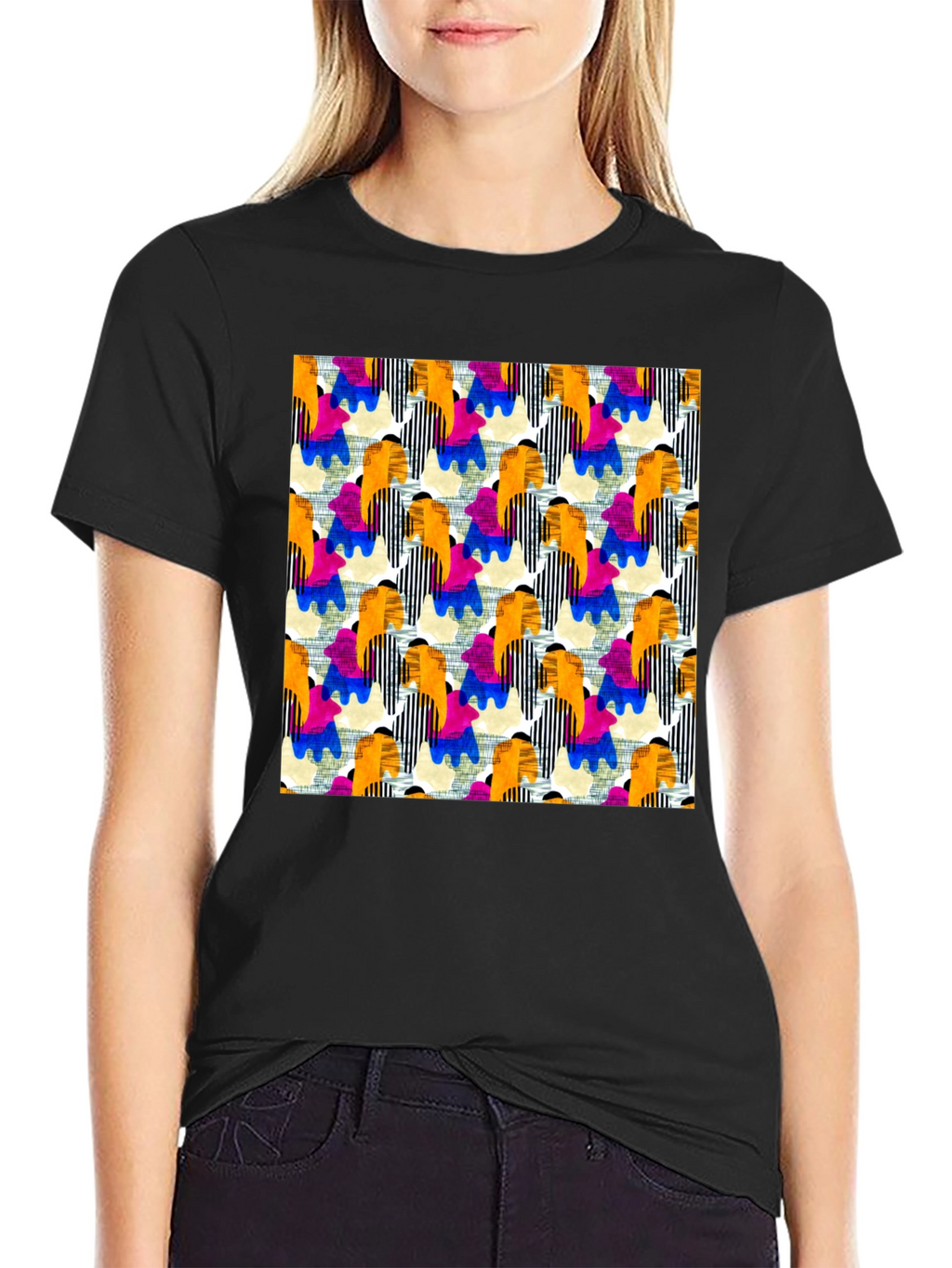 Abstract Pattern T-Shirt - Bold Artistic Design