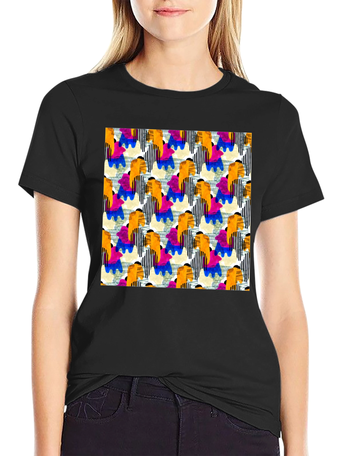 Abstract Pattern T-Shirt - Bold Artistic Design