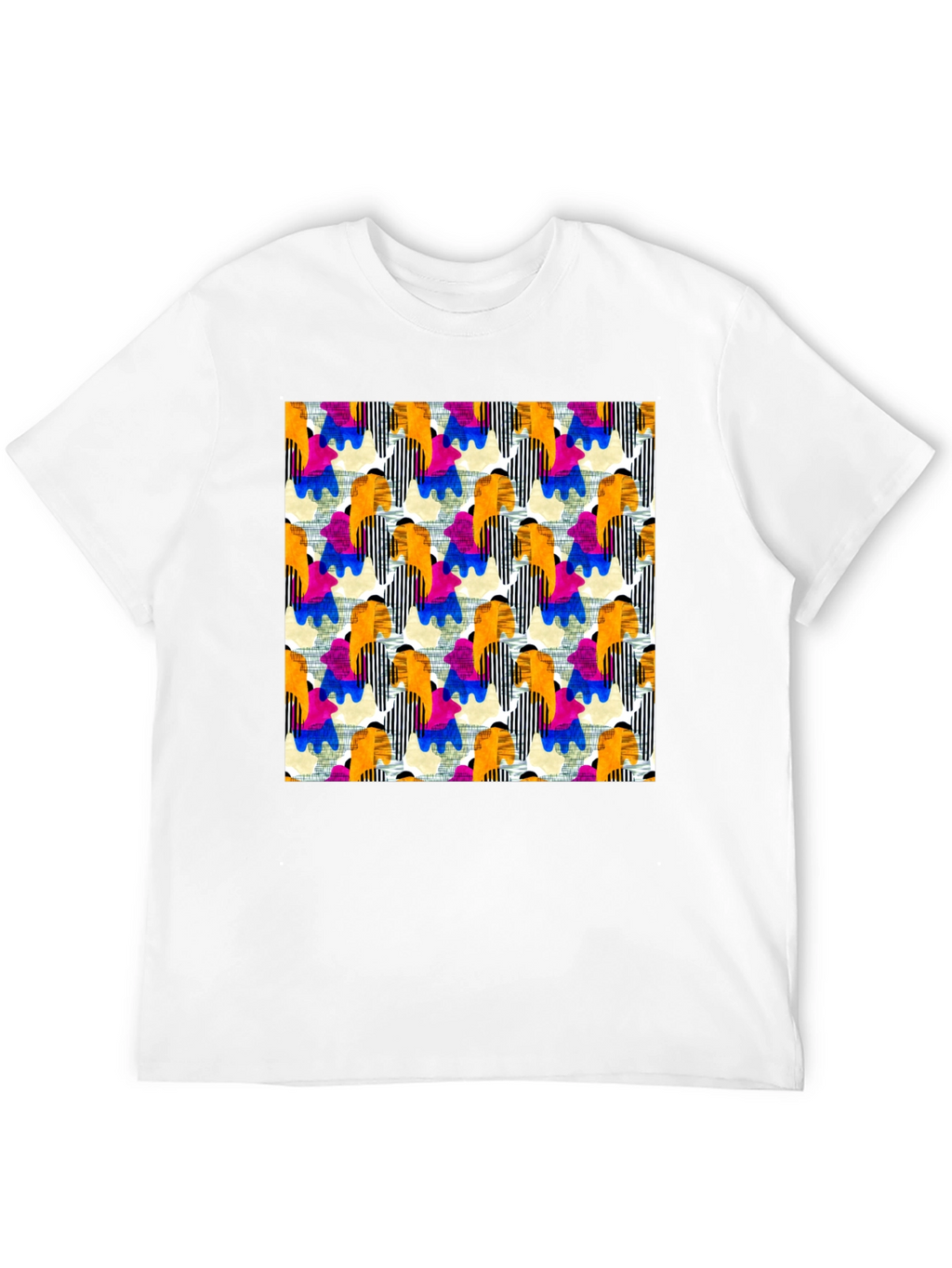 Abstract Pattern T-Shirt - Bold Artistic Design