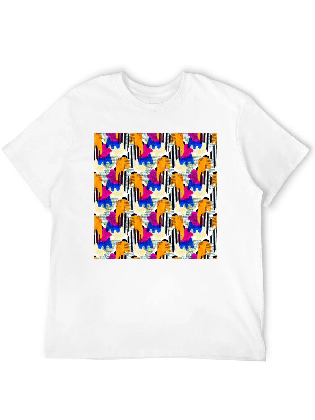 Abstract Pattern T-Shirt - Bold Artistic Design